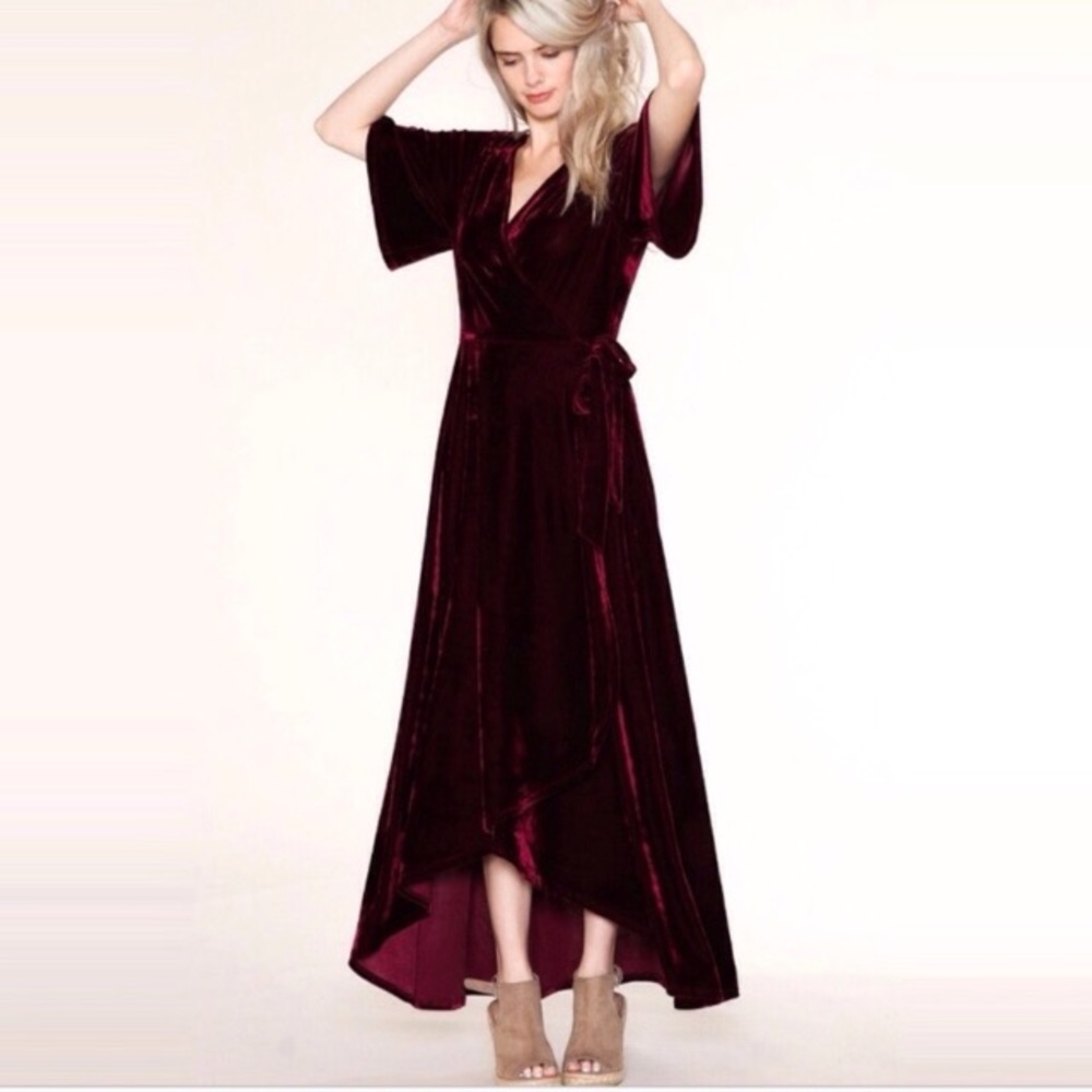 Velvet Wrap Dress